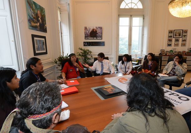 Abal Medina se reunió con gente de pueblos originarios