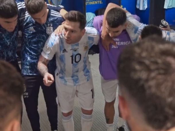 La emocionante arenga de Lionel Messi antes de la final con Brasil en el Maracaná