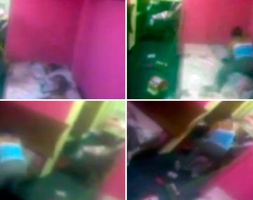 Les pegaba a sus tres hijos y los asfixiaba