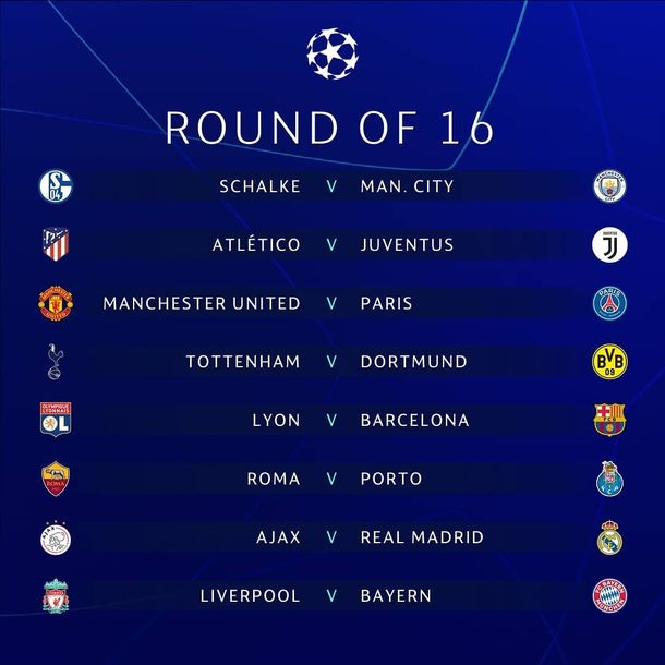 Se sortearon los octavos de la Champions League: así quedaron los cruces