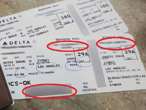 Toda la información que pueden sacar de la foto de un pasaje de avión
