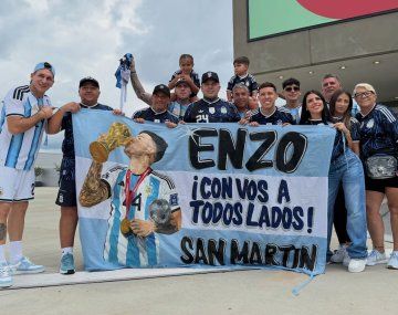 Valentina Cervantes y su familia festejaron la victoria de Argentina ante Inglaterra