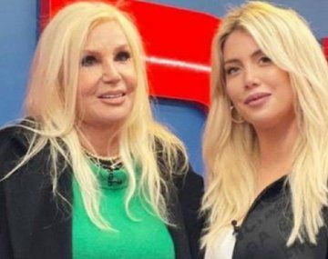 Susana Giménez y Wanda Nara en la pantalla de Telefe.