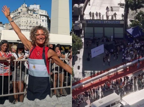 Récord histórico: Maru Botana y la torta Rogel más larga del mundo en el Obelisco