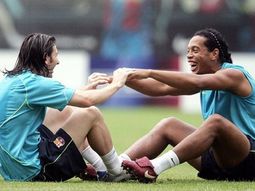 El argentino y el brasileño forjaron una gran relación en Barcelona