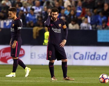 La desazón de Lionel Messi ante Málaga