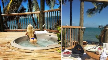 la foto con doble mensaje de luli salazar mostrando la cola: despidiendo este paisaje divino la foto con doble mensaje de luli salazar mostrando la cola: despidiendo este paisaje divino