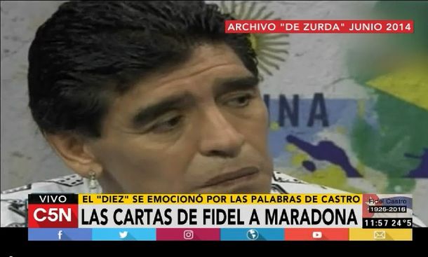 Las cartas de Fidel a Maradona
