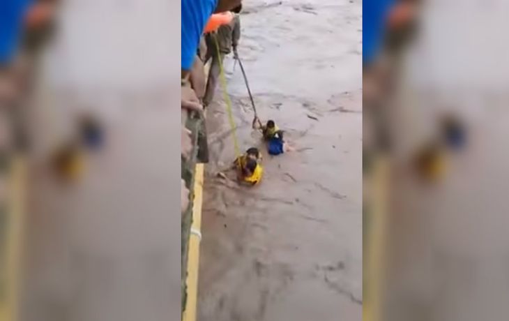 Rescataron a siete personas que casi se ahogan por pescar en el río