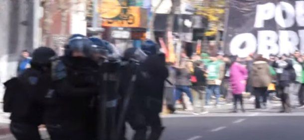 Represión en el centro de Córdoba capital