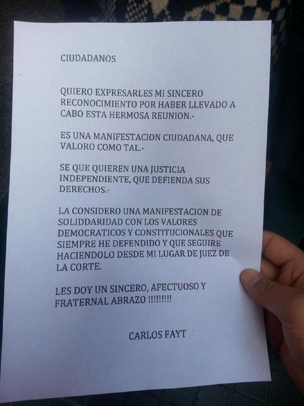 Fayt: Siempre he defendido los valores constitucionales y seguiré haciéndolo