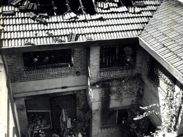 La casa de los Bagnato después del incendio La casa de los Bagnato después del incendio