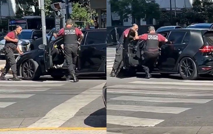 Video: un conductor atropelló a policías y se dio a la fuga en Villa Urquiza