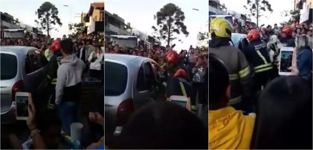 Bomberos de Villa Gesell rescataron un caniche abandonado en un auto bajo el sol