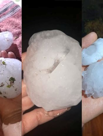 Las imágenes de la feroz tormenta en Mendoza: cayó granizo del tamaño de una mano