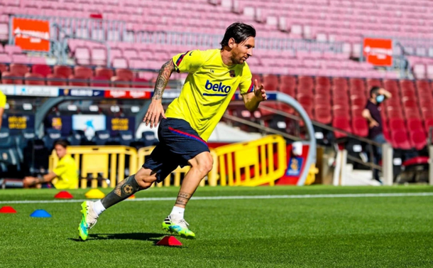 Lionel Messi en el Camp Nou. Foto: Barcelona