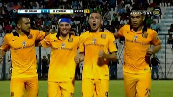 El festejo de Rosario Central tras el gol de Marco Ruben El festejo de Rosario Central tras el gol de Marco Ruben