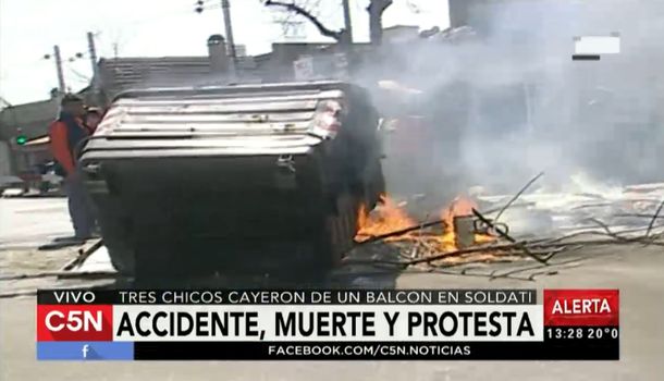 Incidentes en Villa Soldati por la muerte del chico que cayó de un balcón