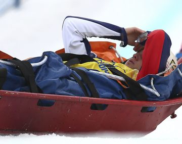 Mirá las fotos del tremendo accidente de una esquiadora en Sochi 2014