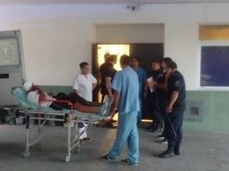 Franco Quiroz, jugador de Almagro que recibió un balazo de goma en la cabeza. Franco Quiroz, jugador de Almagro que recibió un balazo de goma en la cabeza.