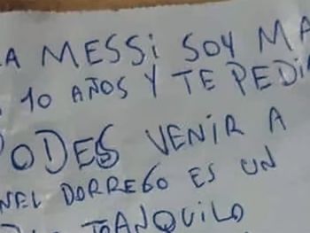Un nene invitó a Messi a vivir a su pequeña ciudad