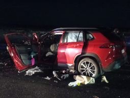 tragedia en la pampa por el choque de un auto contra un camion en la ruta del desierto: murio una mujer tragedia en la pampa por el choque de un auto contra un camion en la ruta del desierto: murio una mujer