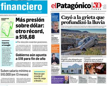 Tapas de diarios del miércoles 28 de junio de 2017