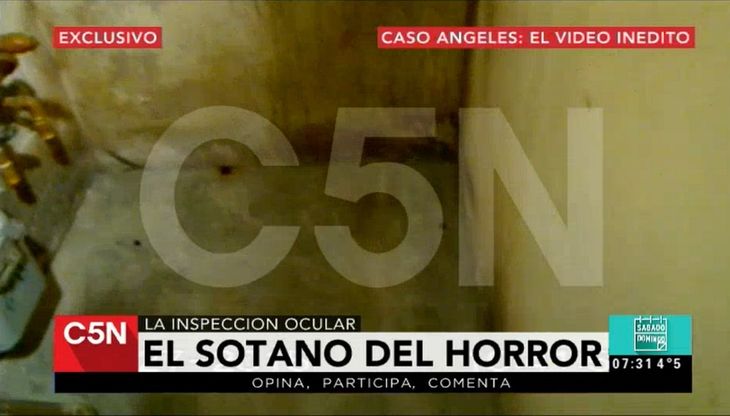 El video del horror: éste es el sótano donde habrían matado a Ángeles