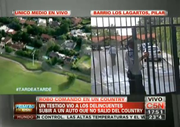 Golpe comando en Los Lagartos: buscaron por ocho horas a los asaltantes en el country