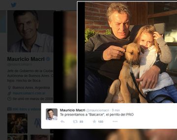 Macri presentó a su perro Balcarce