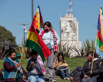 Foto de archivo: Reclamo de elecciones libres en Bolivia el 11 de agosto en el Obelisco