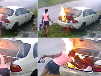 Quiso vengarse de su ex incendiándole el auto y se equivocó de coche