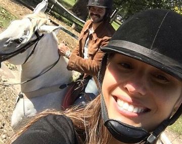 Pampita y Guillherme ensayando