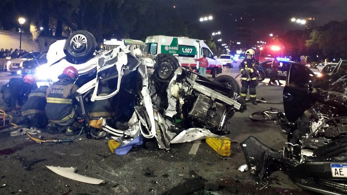 VIDEO Así fue el choque de cuatro autos en Palermo