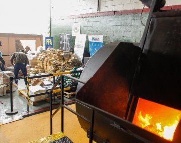 Incineraron casi dos toneladas de drogas en Ezeiza