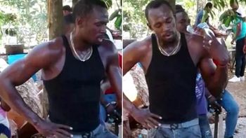 Usain Bolt cavó la tumba de Germain Mason Usain Bolt cavó la tumba de Germain Mason