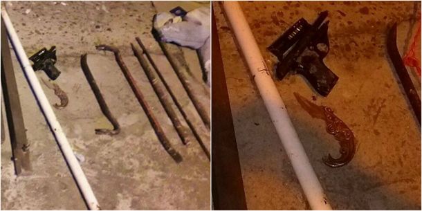 Facas y armas de los barras de Racing