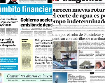 Tapas de diarios del viernes 5 de enero de 2018