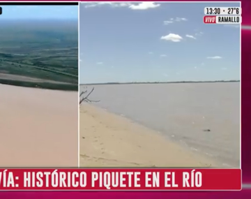 Histórico piquete en el río Paraná por la Hidrovía