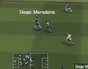 Recrearon el gol de Diego Maradona a los ingleses en un videojuego retro