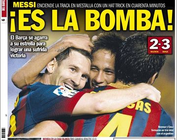 Elogios para Messi de la prensa española después del hat-trick