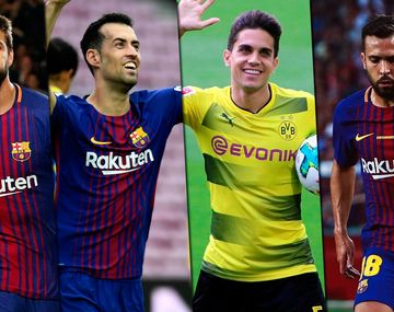 Piqué, Busquets, Bartra y Alba, figuras catalanas