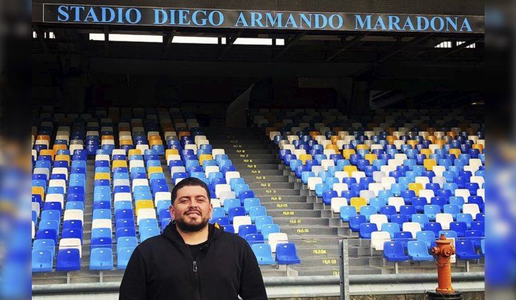 Emocionante visita de Diego Maradona Junior en el estadio del Napoli