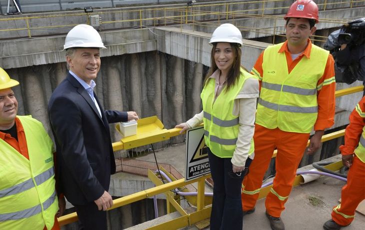 Macri en la obra del soterramiento del Sarmiento.