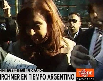 VIDEO: Cristina visitó la redacción atacada de Tiempo Argentino