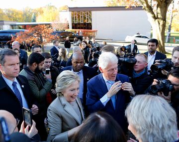 Hillary Clinton votó en Nueva York.