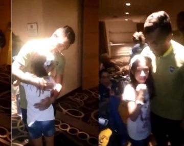 Tevez le cumplió el sueño a una nena en Tucumán