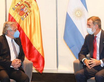 Alberto Fernández se reúne con el Rey de España