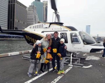 La foto de Agustín Escobar junto a su familia antes de subir al helicóptero