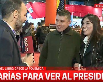 La encuesta de C5N en la Feria del Libro: quién pagaría por ver la presentación de Milei